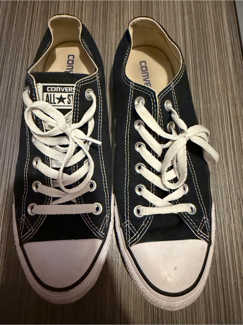 Converse Men or Women Classic Low Top Sneakers in Black and White
